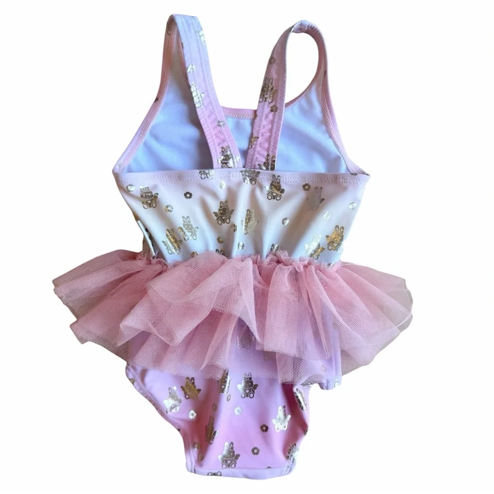 Huxbaby Tulle Fairy Bunny Ballet Swimsuit - Rainbow Size 6-12M‎
